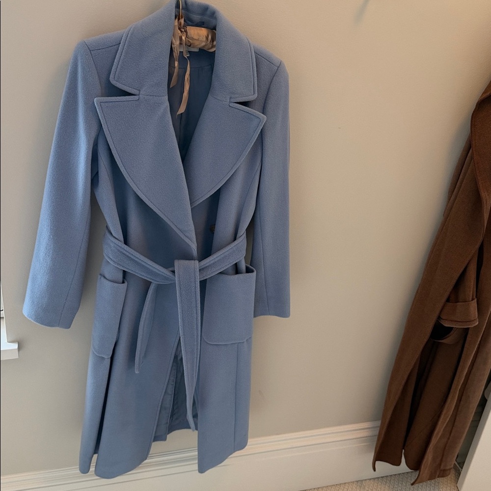 Reiss blue wool pea coat size 6 - Picture 2 of 5